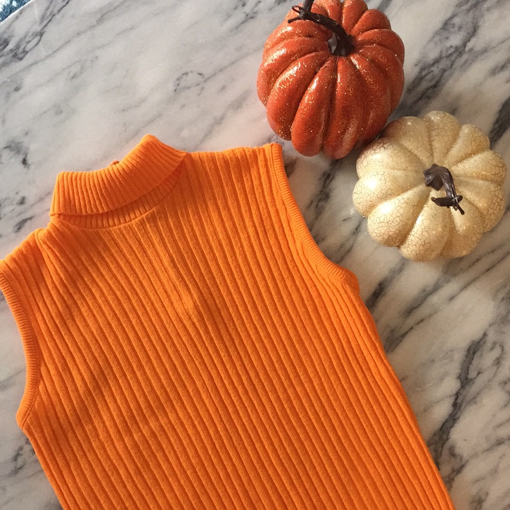 Vintage Orange Turtleneck Tank 🧡